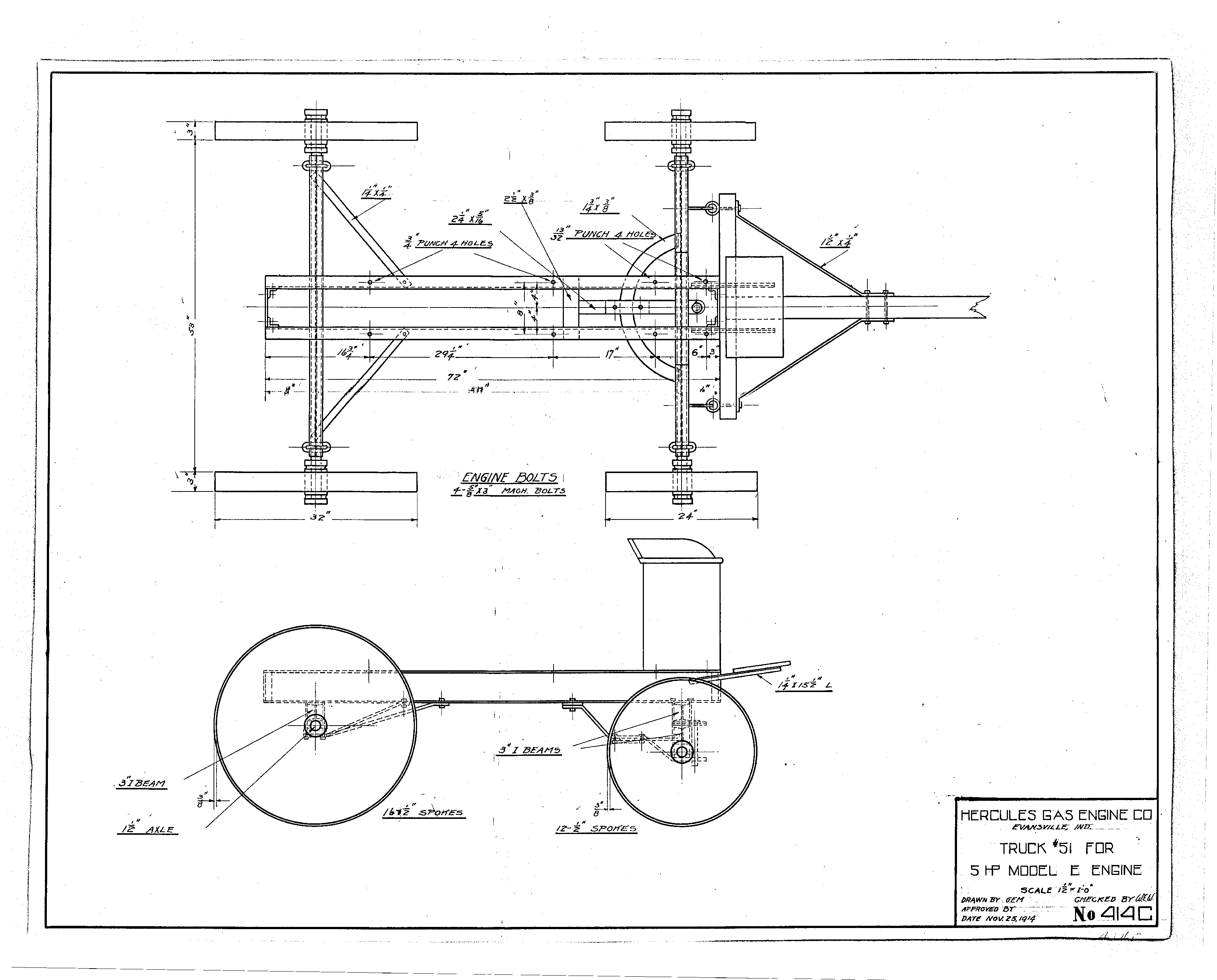 Hercules 3 5 7 9 12 HP Kerosene Engine Operators Manual 